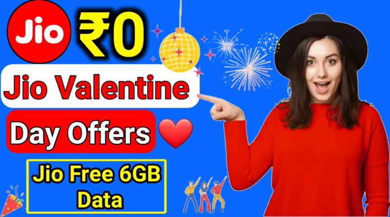 Happy Valentine's Day Free jio 6gb Data Offer