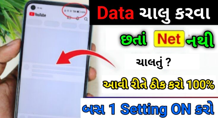 ડેટા ચાલુ કર્યા પછી પણ ઇન્ટરનેટ કામ કરતું નથી