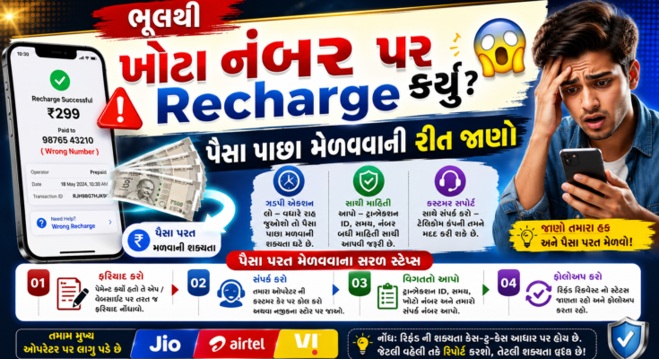 Recharge to the wrong number by mistake